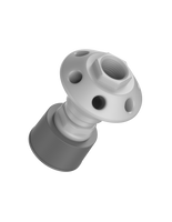 CT-38P6XL - MANIFOLD for glass GL38 threaded bottle, 6-Port, size XL, (1) 1/2" NPT, (5) 1/4" NPT, PP