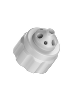CT-53X7M - MANIFOLD for 53B threaded container, 7-Port, size M, (4) 1/8" NPT, (3) 1/4-28, PTFE