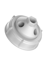 CT-63LP4L - MANIFOLD for Nalgene Lowboy 63mm threaded container, 4-Port, size L, (4) 1/4" NPT, PP
