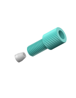CT-CPA25 - COMPRESSION FITTING for 2.5mm OD tubing, type A 1/4-28, aqua PP