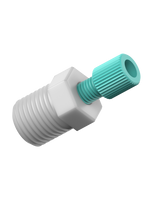 CT-CPD25 - COMPRESSION FITTING for 2.5mm OD tubing, type D 1/4" NPT, aqua PP