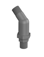 CT-FPDL45 - FILTER ADAPTER for Type D port, 45° Elbow, PP