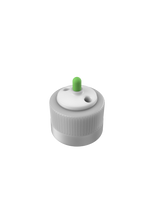 CT-38NX2T-VV - SOLVENT EXTRACTION CAP for 38-430 plastic bottle, 2-port with Viton valve, PTFE with PP collar