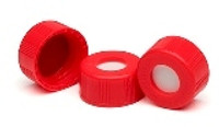 5182-0722 - Screw caps, red, 100/PK 5182-0722 - Screw caps, red, 100/PK