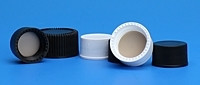 536015 - Solid Top Cap,15-425 Black PP, PTFE/F217, 1000/pk 536015 - Solid Top Cap,15-425 Black PP, PTFE/F217, 1000/pk