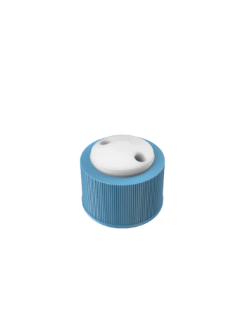 BC-220N - BOTTLE CAP, GL38 2-ported 1/4-1/4-28, PTFE