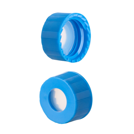CTC-0952M-AQ - 9mm Screw Cap, Fitted ultra pure,clearSil/PTF