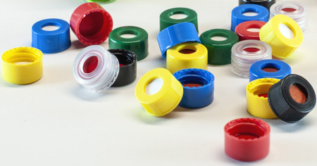 CTC-0956G - Gr.Cap, 9mm Thread, PTFE/Red Rubber 100/pk