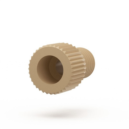 P-335 - Flangeless Male Nut 1/8in PEEK Natural Short