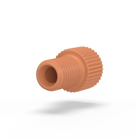 P-335OR - Flangeless Male Nut 1/8in PEEK Orange Short