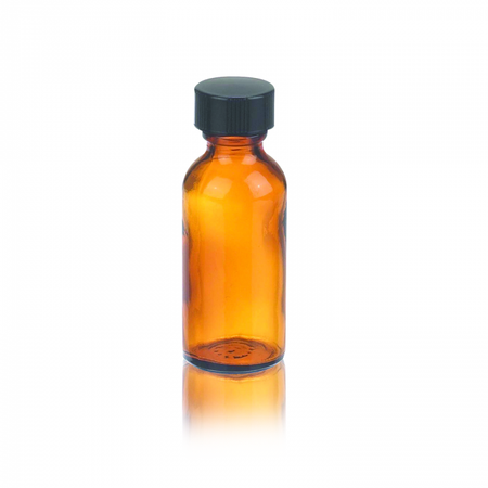 W216848 - 1 OZ BTL, BostonRound, Amber, 48/CS