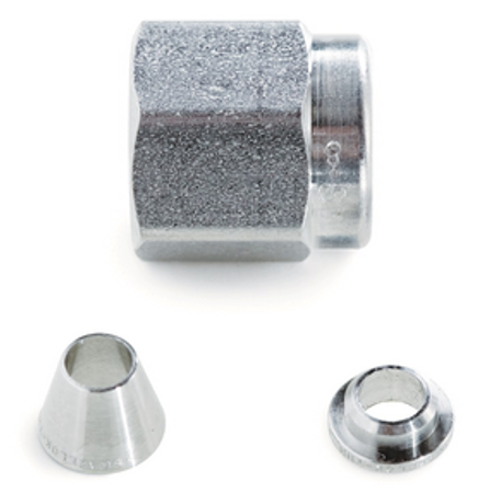 Stainless steel nut and ferrule set