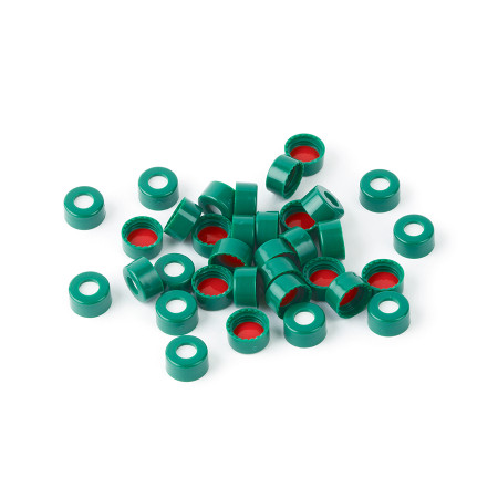 RTK-24487 - Caps, Short Screw 9mm Green PTFE/Sil Pack of 100