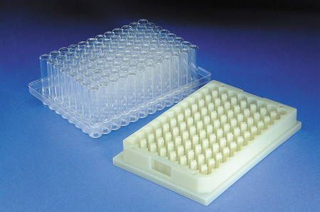 96I-04100F-CS - 1.0mL Glass flat bottom insert in 96 well vial loader,36/CA