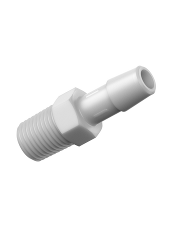 CT-BPD79X - BARBED FITTING for 5/16" ID tubing, type D 1/4" NPT, PP, 10PK