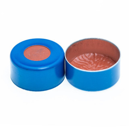 408063 - Blue Cr.Cap,Rubber/PTFE,Pk/100
