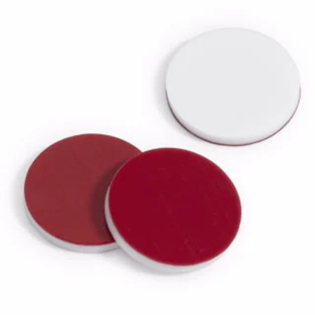 5182-0730 - Septa,RED PTFE/WHITE SIL, 8.7mm,100/pk