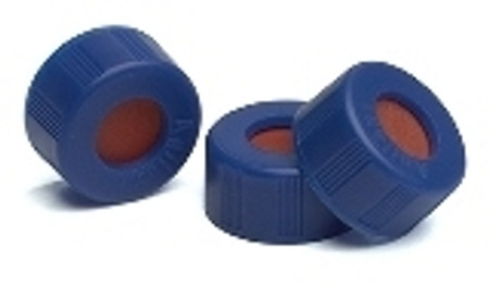 5185-5820 - Blue screw caps,PTFE/red silicone septa, 500