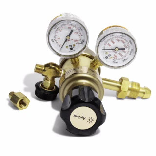 5183-4644 - 2 Stg Rgltr,brass,125psi,CGA580,1/8