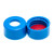 CTC-0952B - Blue Cap, 9mm Thread,  PTFE/Sil, 100/pk