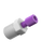 CT-CPD22 - COMPRESSION FITTING for 2.2mm OD tubing, type D 1/4" NPT, purple PP