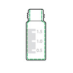 Drawing of 9 mm screw thread vial