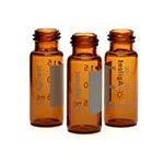 Amber silanized vials