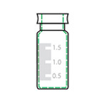 Drawing of snap top autosampler vial