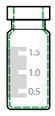 CTV-1100GS 2mL crimp top vial with graduated marking