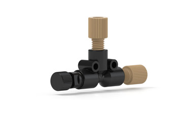 P-447 - Micro Metering Valve Assembly 1/4-28 - 1/8in - Chrom Tech