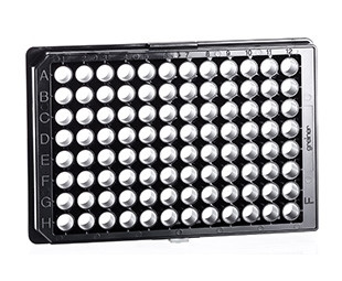 96-655090 - 96 Well cell culture plate, PS, black chimney well