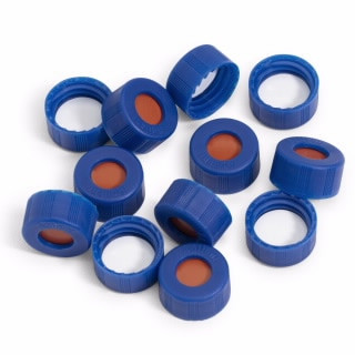 5182-0717 - Blue screw caps 100/PK - Chrom Tech, Inc.