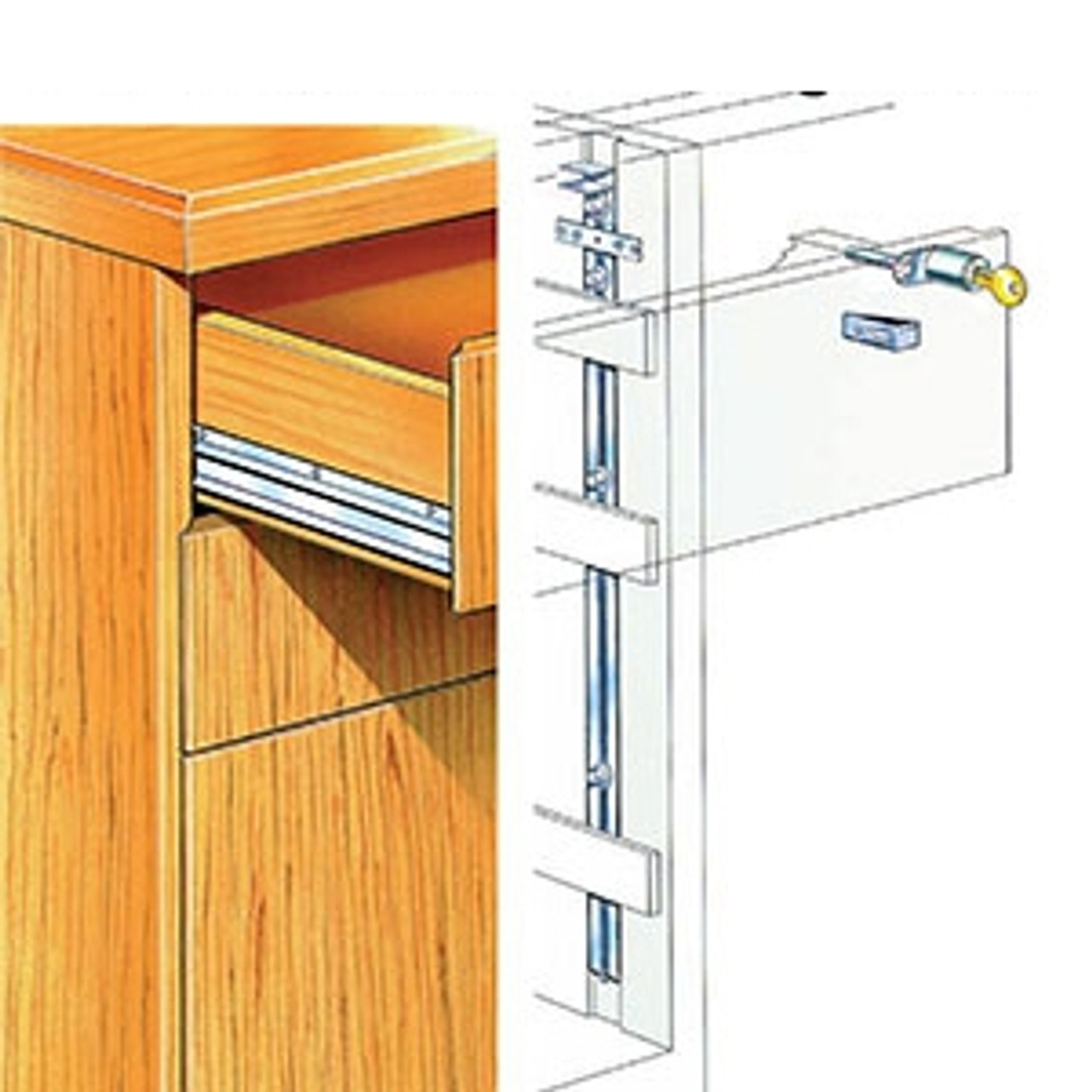Timberline System 101 Front Mounted Cabinet Gang Lock
