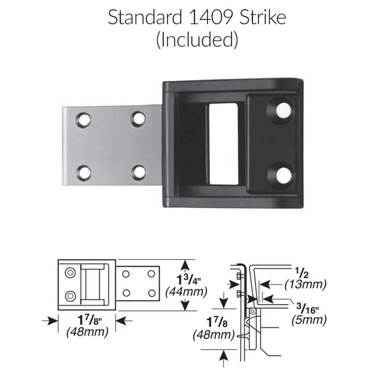 Von Duprin 55 Series Rim Exit Device - Strike