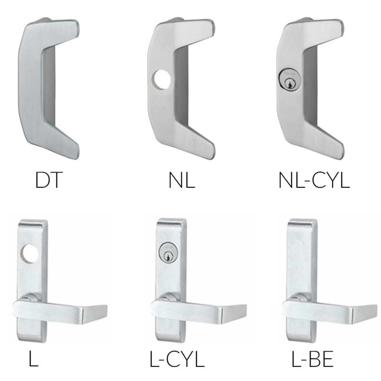 Von Duprin 33A/35A Series Rim Exit Device - Function and Trim