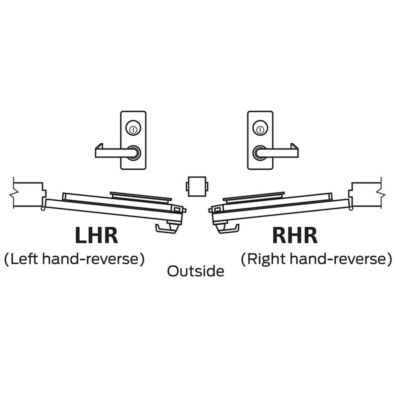 Von Duprin 98/99 Series Wood Door Concealed Vertical Rod Exit Device