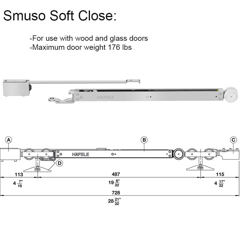 Hawa Junior 80/Z Sliding Wood Door Kit 11705 | Fast Free Shipping