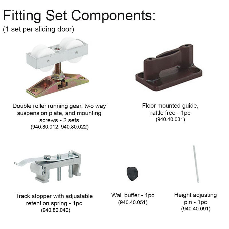 Hawa Junior 80/Z Sliding Wood Door Kit 11705 | Fast Free Shipping