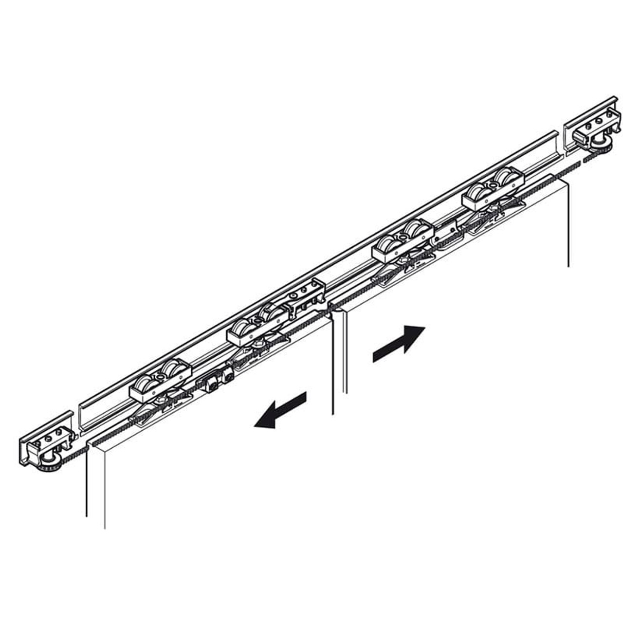Hawa Symmetric 80/Z Sliding Wood Doors Kit 20661 | Free Shipping