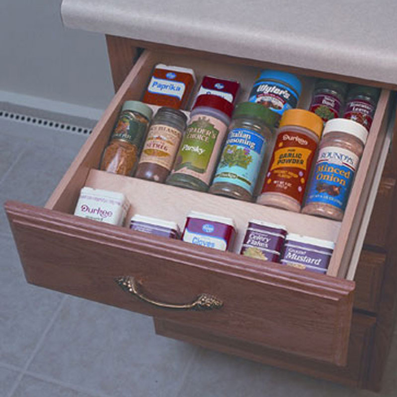 Richelieu Design R Wood Spice Organizer Drawer Insert 9522261