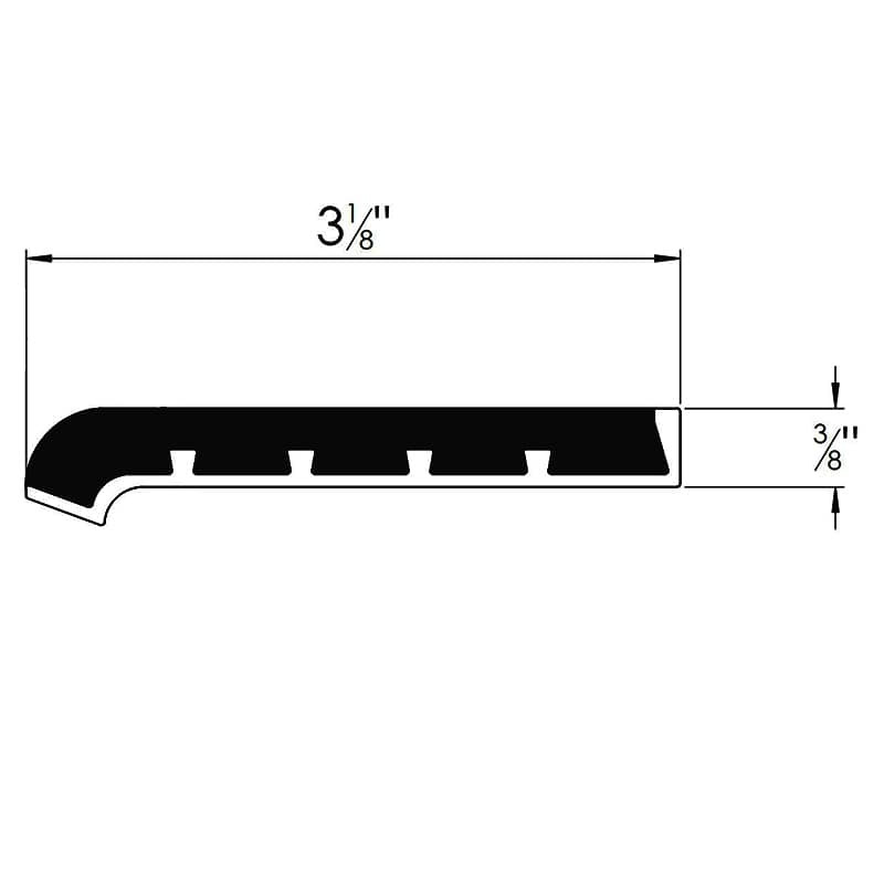 Full Abrasive 3" Stair Tread with Short Nosing & Drilled Holes  - Babcock Davis - Spec Sheet