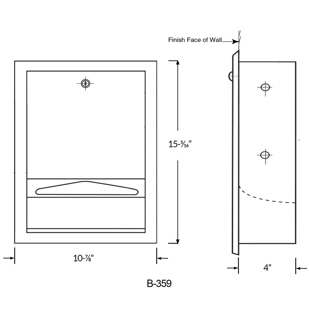 Bobrick Recessed Paper Towel Dispenser B-359 - Classic Series