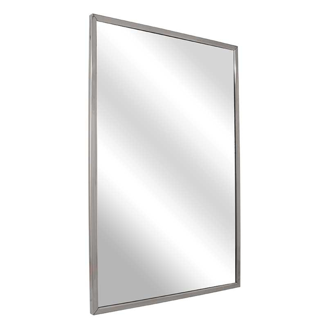 Bradley Stainless Steel Channel Frame Mirror - Tempered Glass