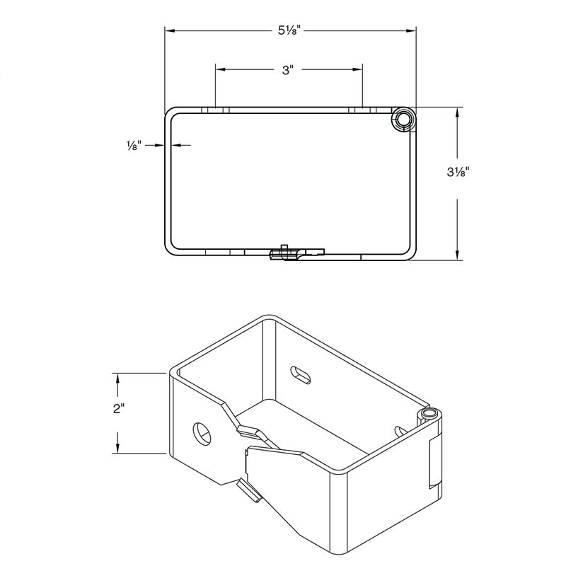 Bradley Friction Control Single Roll Toilet Tissue Dispenser 5053 - Size