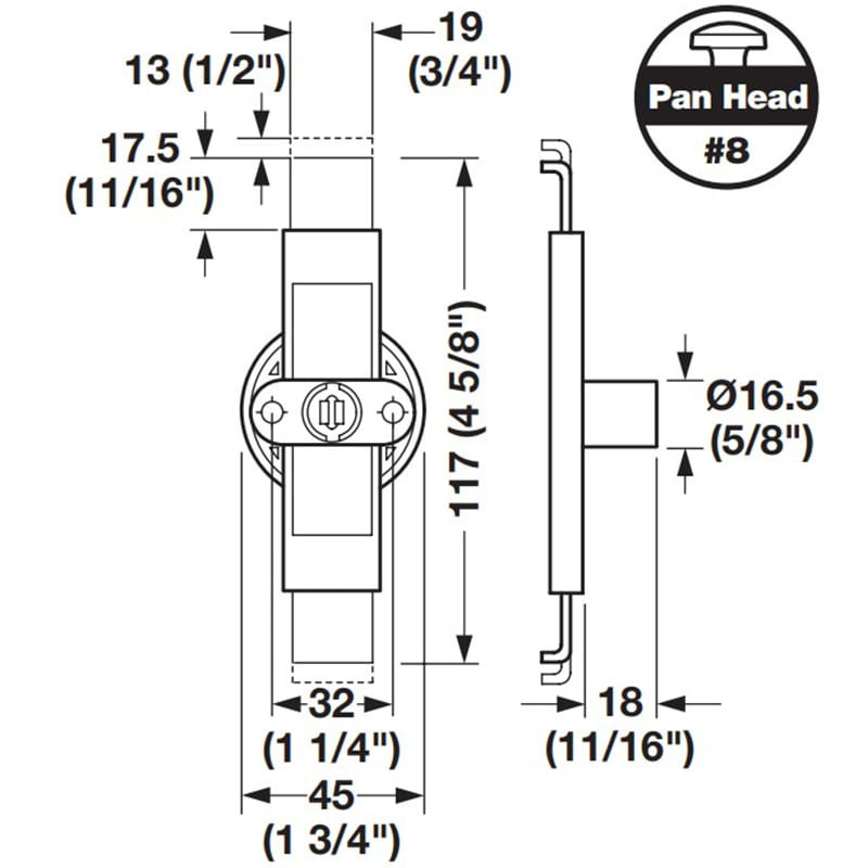 Timberline CB-270 Lock Body - Side Mount Gang Lock System 270 - Spec Sheet