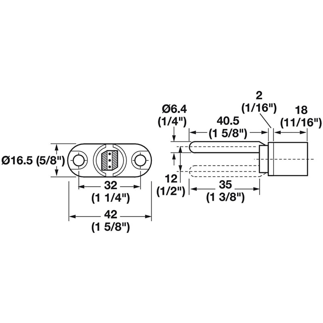 Timberline CB-100 Lock Body with Lifting Pin - Cabinet Mount Gang Lock System 100 - Spec Sheet