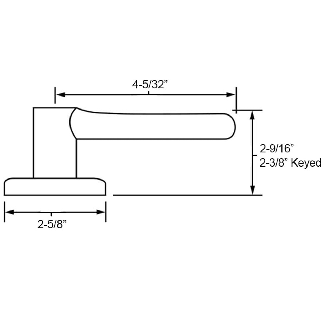 Kwikset Signature Series Milan Lever - Spec Sheet 