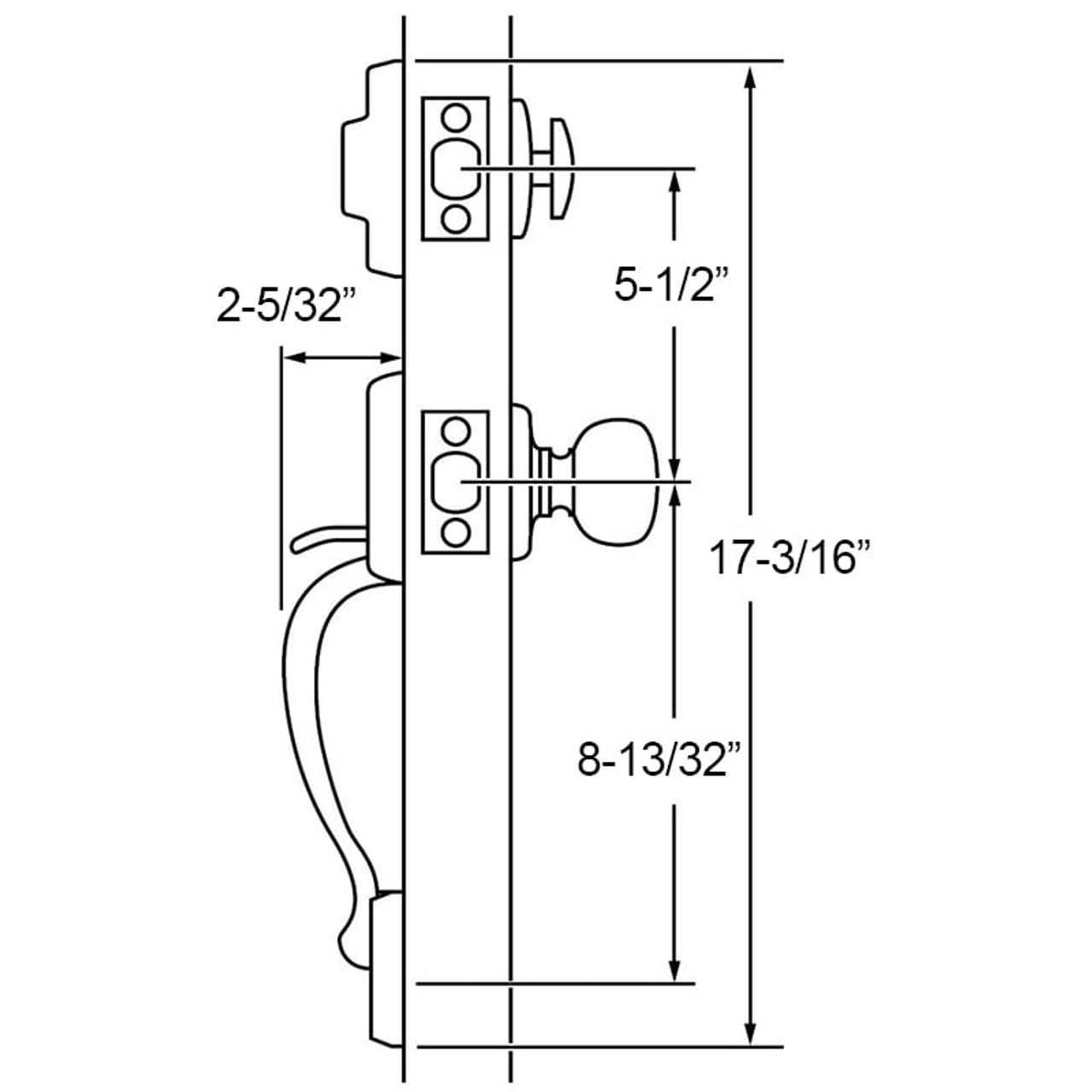 Kwikset Dakota Handleset - Spec Sheet