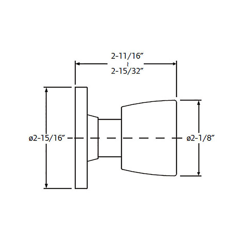 Falcon W Series Grade 2 Elite Door Knob - Size