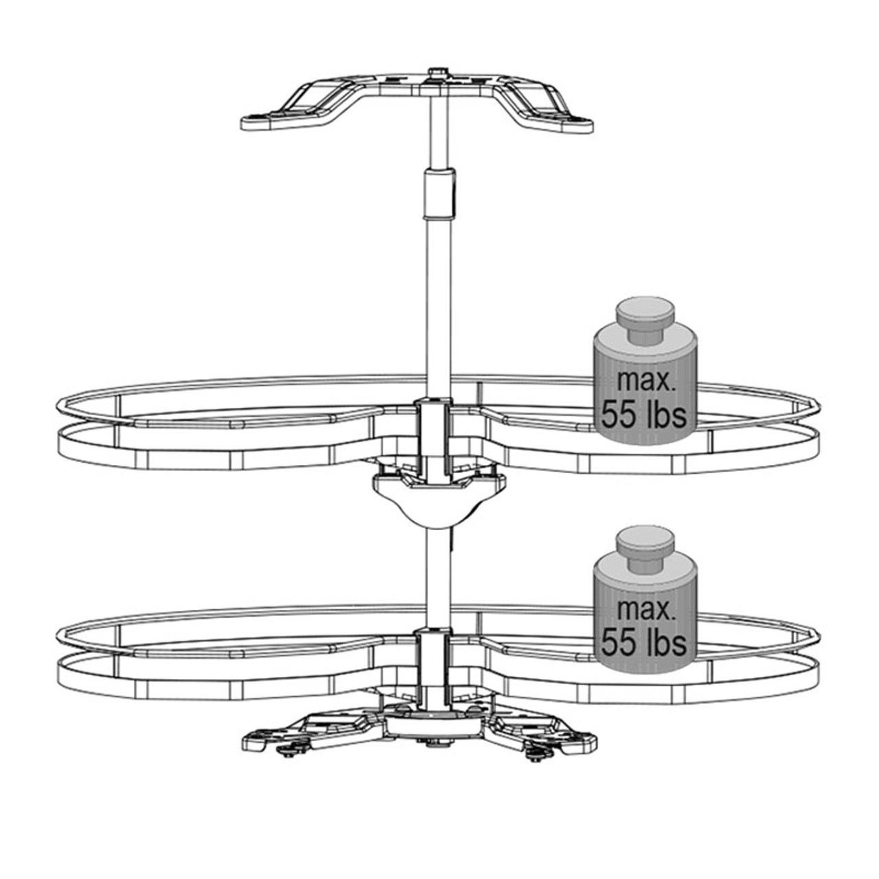 Kessebohmer Arena Classic Revo Revolving Corner Storage Unit - 541.06.901 Submittal